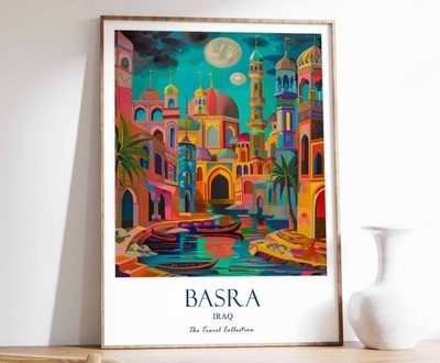 7_Basra Print, Basra Travel Poster, Middle East Travel Print, Islamic Decor, Gif