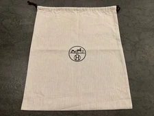 HERMES Cotton Dust Cover Storage Bag Authentic Dustbag 14 X 17 Inch