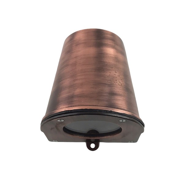 AußEnlampe Wand Messing Glas H: 10Cm IP54 In Kupfer Antik GU10 Downlight Leuchte-image