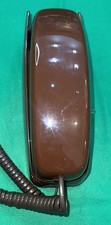 Vintage Trimline Telephone BROWN Western Electric touch tone wall phone Works 