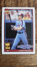 Larry Walker Expos 1991 Topps #339 Rookie Gold Cup Card Nrmt Or Better 