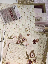 Basic Grey SUGARED Patterned Cardstock Crafting, Scrapbooking Cards Supplies New