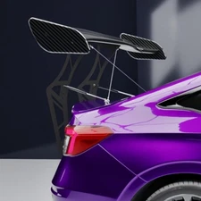 55'' Adjustable GT Racing Style Carbon Fiber Style Spoiler Wing For Sedan Coupe