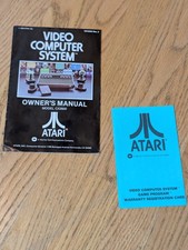 Atari 2600 Video Computer System Owner's Manual Warranty Card CX2600 Original