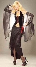 Vampiress Vampire Gothic Countess Black Fancy Dress Up Halloween Adult Costume