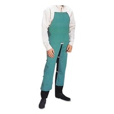 Cotton Sateen Split Leg Bib Apron, 24 in x 36 in, Cotton Sateen, Visual Green
