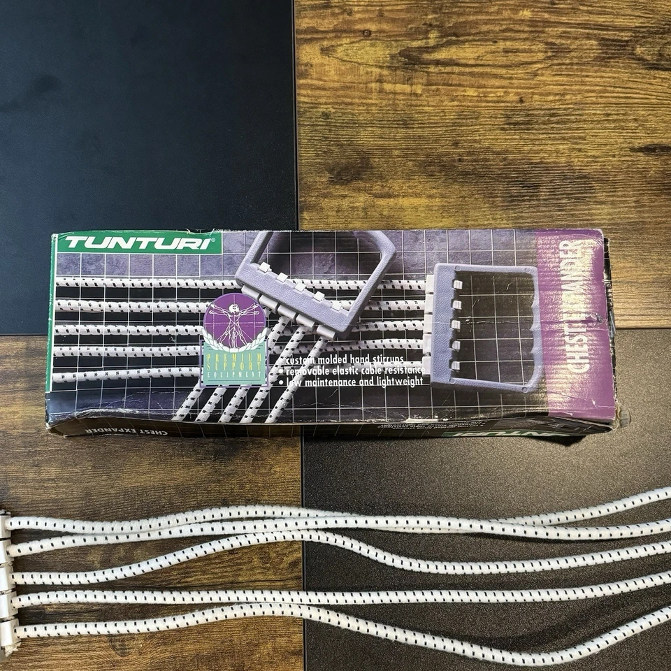 Tunturi Chest Expander Exercise Puller Muscle Stretcher Training Home Gym w/ Box - Image 2 of 4