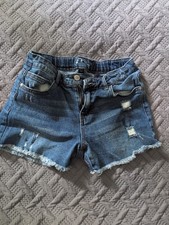 Art Class Denim Shorts Frayed Girls Size XL 14
