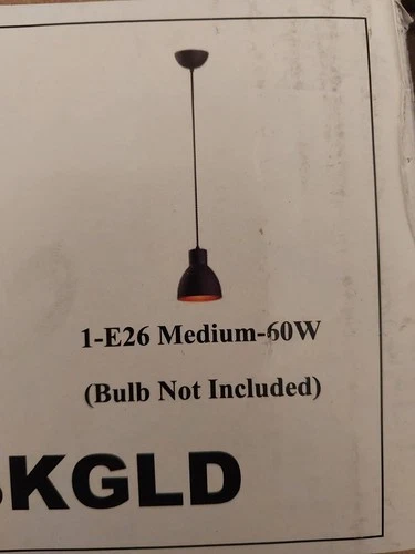 Maxim Lighting 11020BKGLD Cora Pendant Black/Gold - Picture 4 of 5