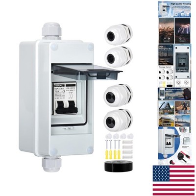 Versatile 15 Amp Miniature Circuit Breaker for Solar Panels & Electrical Systems