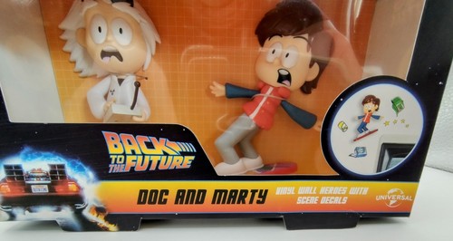 Back To The Future Comic Ons Doc & Marty Vinyl Figure Wall Decals New Sealed - Picture 4 of 13