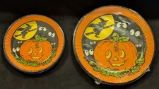Vintage Amscan Halloween Plates Sealed Lot of 2