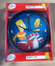 Simpsons Wanduhr Klok Bart Simpson Neu Pund It 22.5 cm Rarität