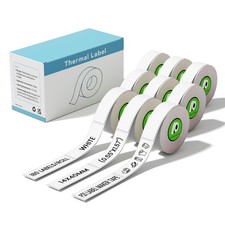9 Rolls White P21 Thermal Label Maker Tape Compatible Nelko P21 Label Maker