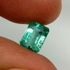 1.26ct Natural Emerald  octagon cut nice green good luster gemstone