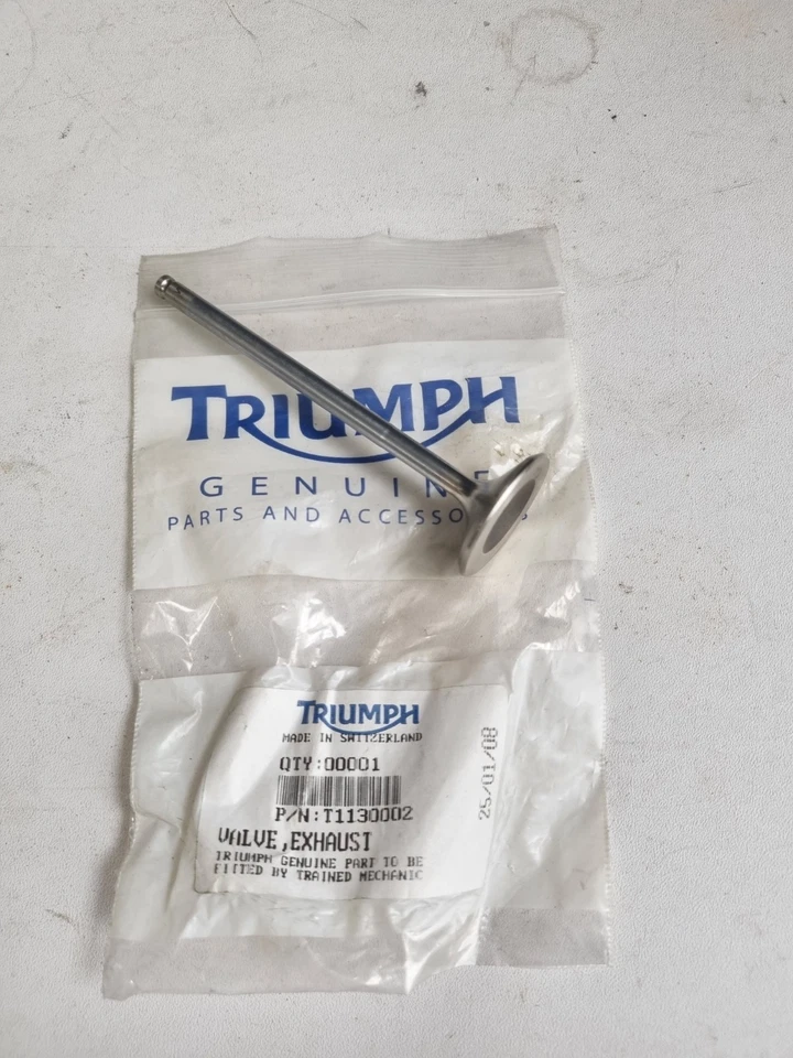 OEM TRIUMPH T1130002 Soupape échappement motos Daytona Sprint Speed Triple 955 - Photo 1/1