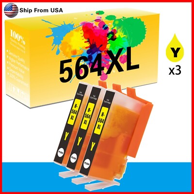 3PK 564 564XL Ink Cartridge for Officejet 4620 Photosmart Premium B209 Printer