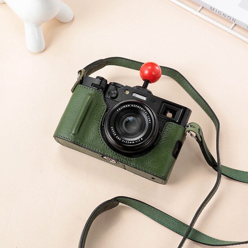 Echtleder Halbkamera Etui Handarbeit Tasche Cover für Fujifilm X100vi - Bild 16 von 18