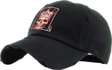 Skull Poker King Vintage Distressed Bill Adju...