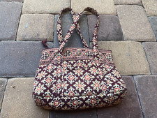 Vera Bradley Maroon Medallion Womens Handbag Purse Retired Pattern Made in USA!!
