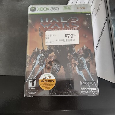 Halo Wars -- Limited Edition (Microsoft Xbox 360, 2009) NEW, Sears sticker. 