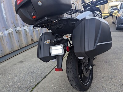 White Improved 30L saddlebags Paniers for Kawasaki Versys 650