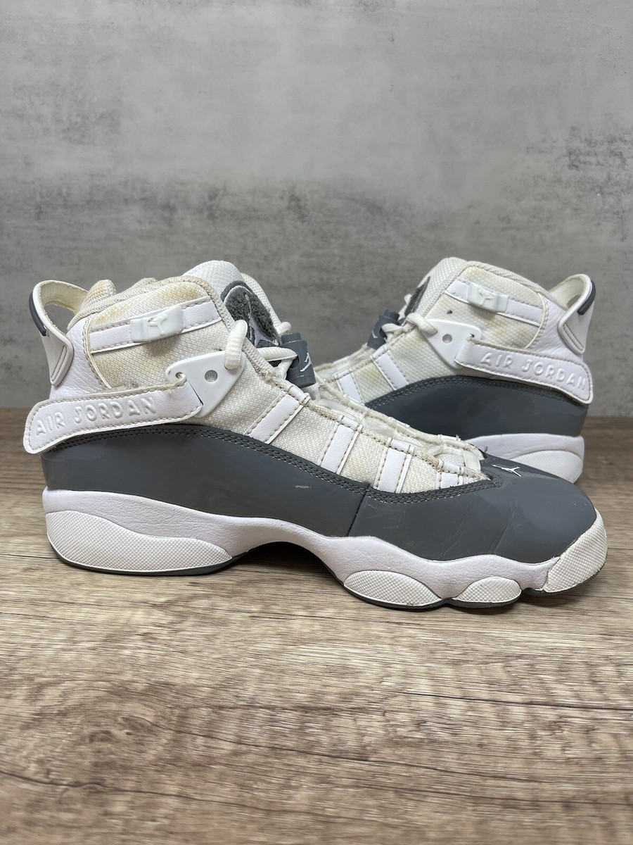 Nike Air Jordan 6 Rings Cool Grey Size 4.5Y / 6 Wmns White