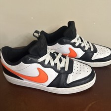 Nike Court Borough Low 2-GS, White/Total Orange/Black, 5.5 Y US