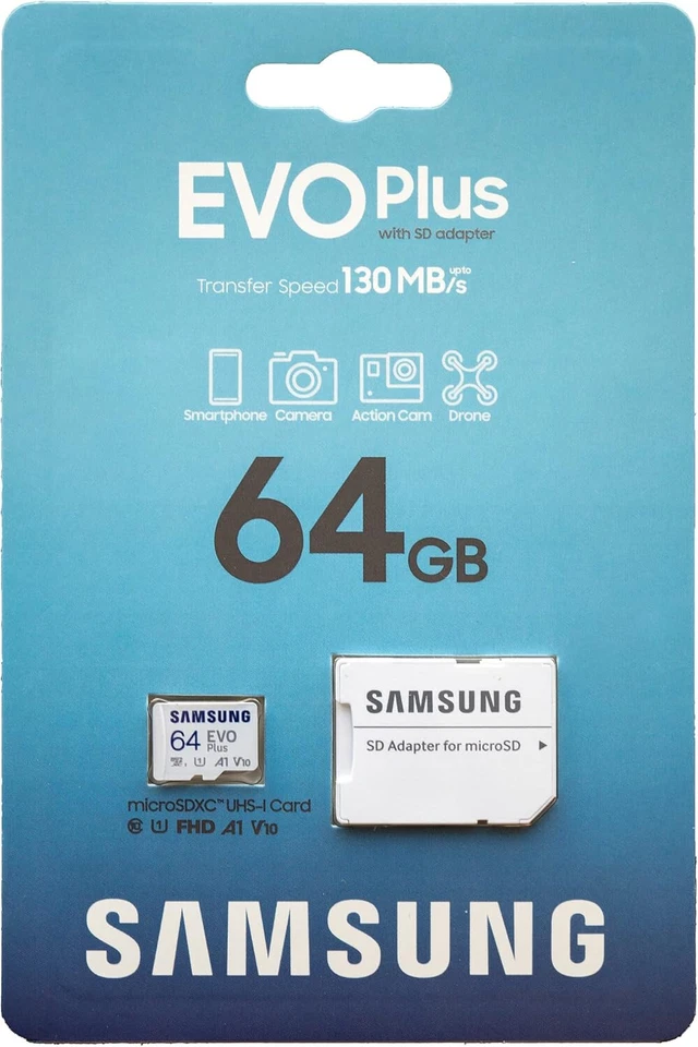 Samsung EVO Plus Micro SD Card 32GB 64GB 128GB 256GB 512GB Class 10 TF Card Lot - Image 2 of 4