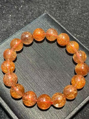 Natural high-quality copper rutilated quartz bracelet  12mm