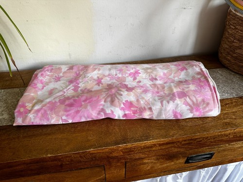 Vintage Single Duvet Cover Pink Flowers Shabby Chic Floral Cottage 138 x 205cm - Picture 2 of 10