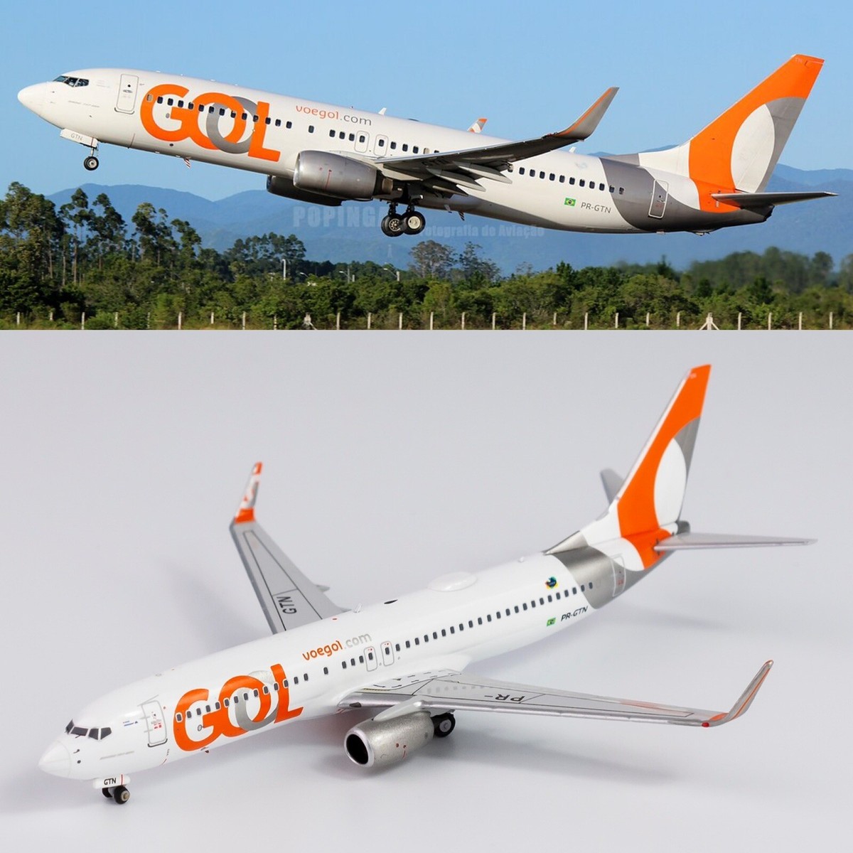Gol Linhas Aéreas B737-800 Reg : PR-GTN NG MODEL 1:400 Scale