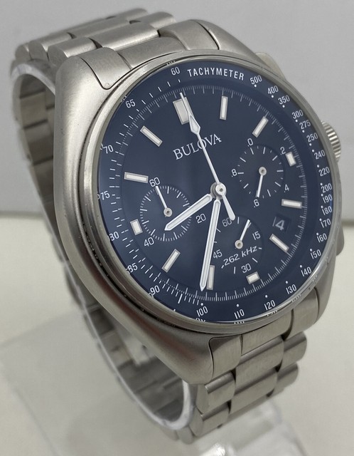 Bulova Lunar Pilot 96B258 44mm Stainless Steel Case Srainles Steel Strap |  Acquisti Online su eBay