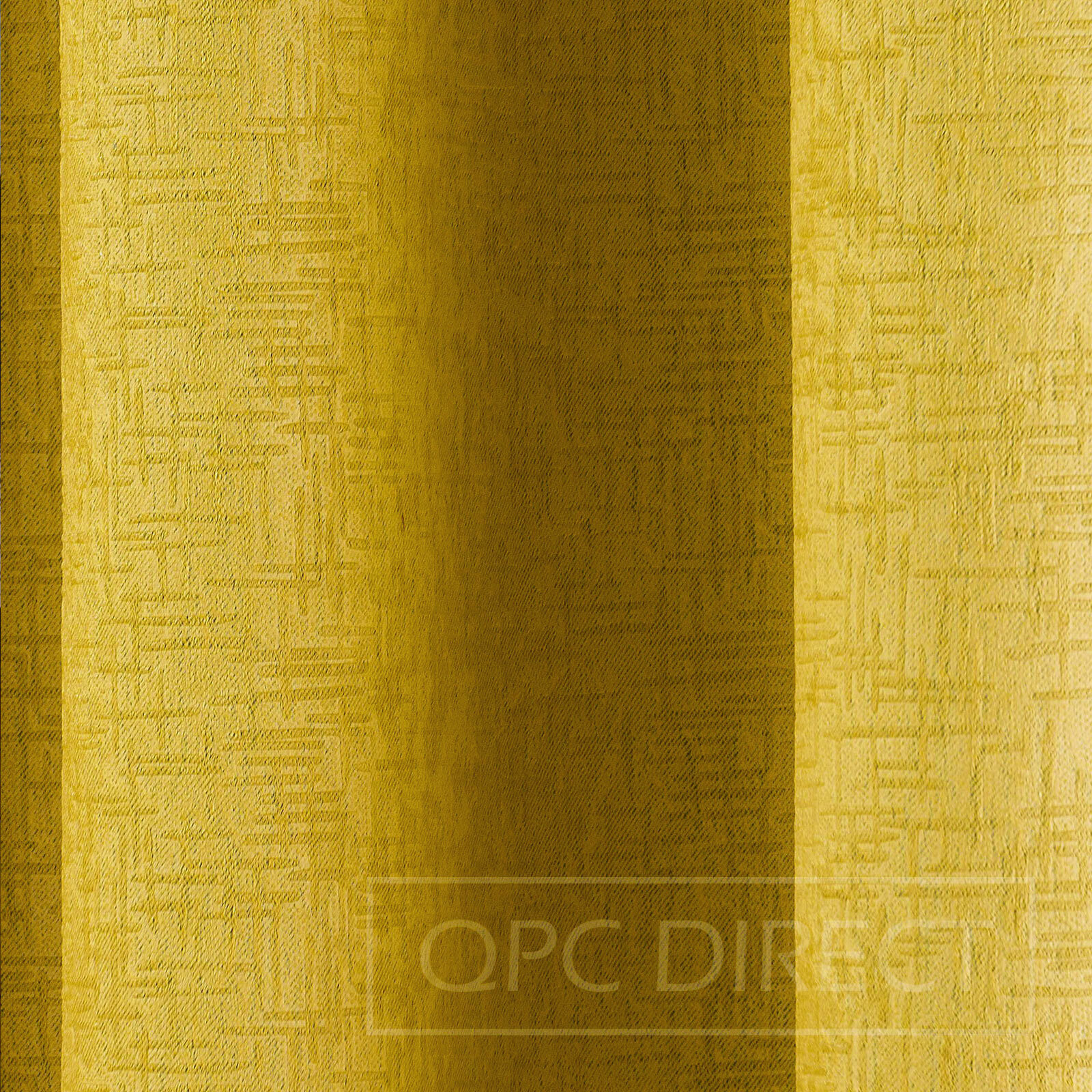 Plain Embossed Blockout Thermal Eyelet Ring Top Curtains, Ochre Mustard