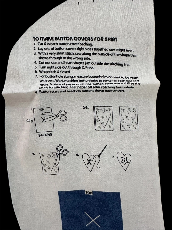 Vintage VIP Americana  Cut &Sew Vest Panels Adult Size XS-XL - Image 4 of 4