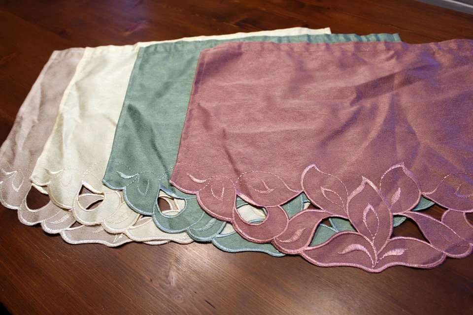 4 Mini Vorhänge zum Basteln und Dekorieren Stoff Vorhang Bastelstoff Sonderpreis - Bild 3 von 4