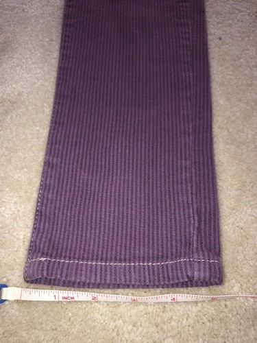 Wet Seal Purple Pin Striped Jeans Vintage Y2K 90s Size 0 27x30 - Picture 13 of 19