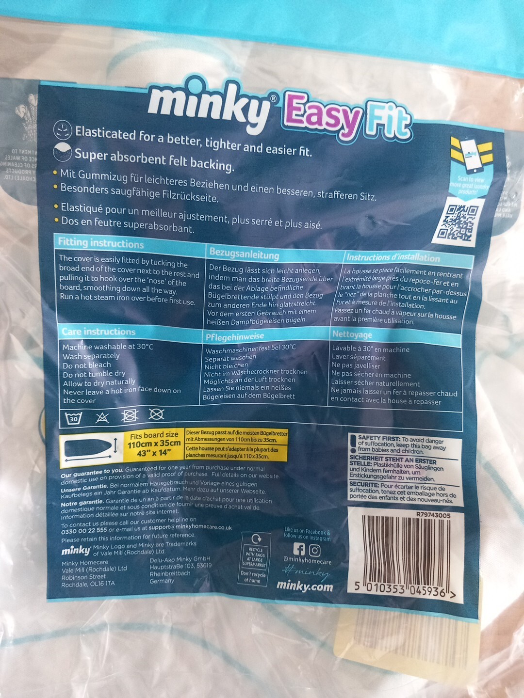 Minky Easy Fit Elasticated Ironing Board Cover eBay