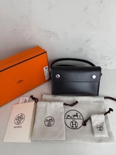 New Hermes Snap Hermèsnap Wallet in 88 Graphite Box Calfskin Palladium Hardware