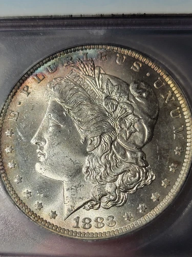 1883 0 $1 Morgan Dollar MS64 ICG Toned