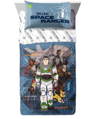 Buzz Lightyear ''Space Team'' Kids Throw & Sheet Set-AB0C29DTKMN2, AB09XS34LS22