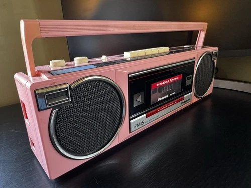Vintage PINK 1980’s PANASONIC RX-FM15 Cassette AM/FM Radio Works Includes Cord!