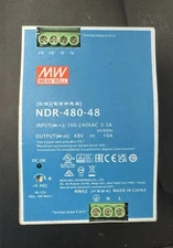 MEAN WELL NDR-480-48 DIN Rail Power Supplies USED