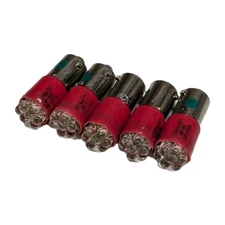 5PC LEDTronics B3127CR5 Miniature Red LED Lamp Light Bulb Ba9s T3-1/4 28v