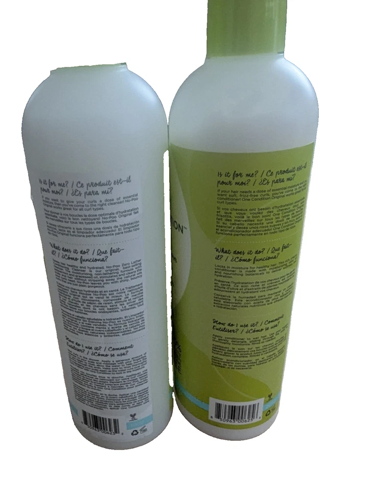 DEVA CURL No Poo Shampoo Zero Lather Cleanser & Cream Conditioner (je 355ml) NEU - Bild 2 von 2