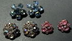 Vintage Lot of Three Earrings Rhinestone Clip On Costume Jewelry Glass Sparkle