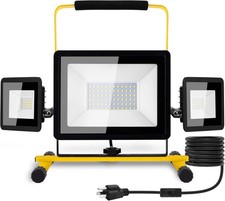 LED Work Light 8000lm, 100W, Tripod Stand, IP65 Waterproof, 6500K