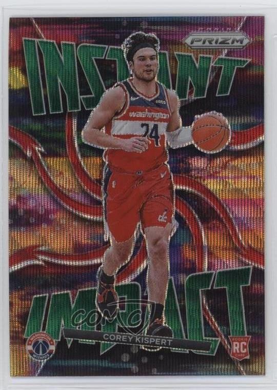 2021-22 Panini Prizm Instant Impact Green Wave Corey Kispert #14 Rookie RC 11es