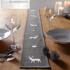 Tischband "Winter", grau