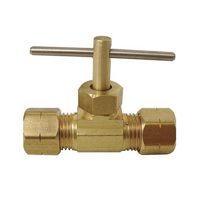 PPG 52548NL for PlumbMaster 1/4 Compression Straight Needle Valve (Bulk) Brass